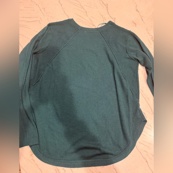 RD Style Teal Green Ribbed Detail Pullover Sweater Cozy Knit Excellent Condition - Picture 13 of 16